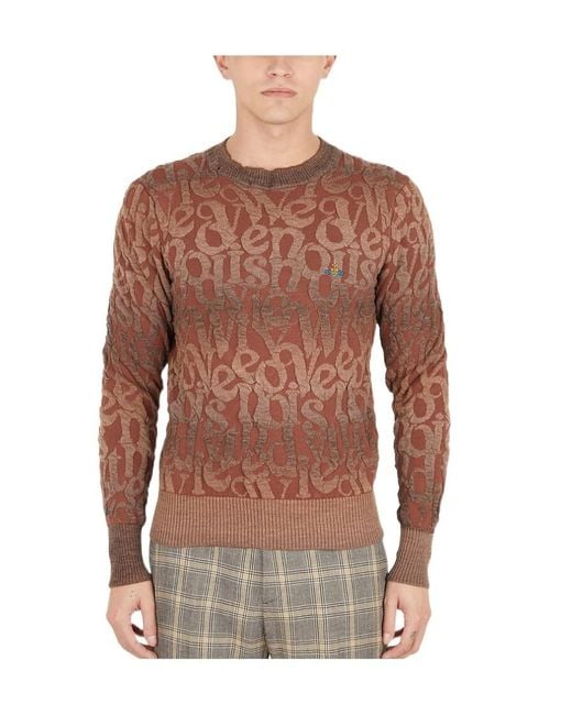 Vivienne Westwood Logo Sweater in Brown for Men | Lyst UK