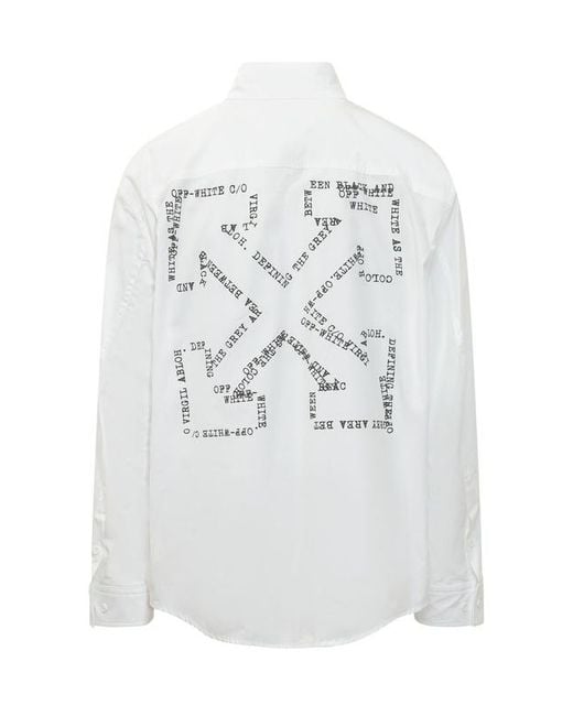 Off-White c/o Virgil Abloh White Type Arrow Overshirt for men