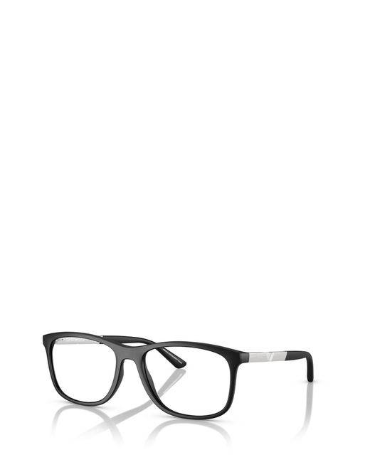 Emporio Armani White Square Frame Glasses for men