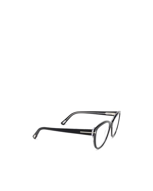Tom Ford White Eyewear Cat-Eye Frame Glasses