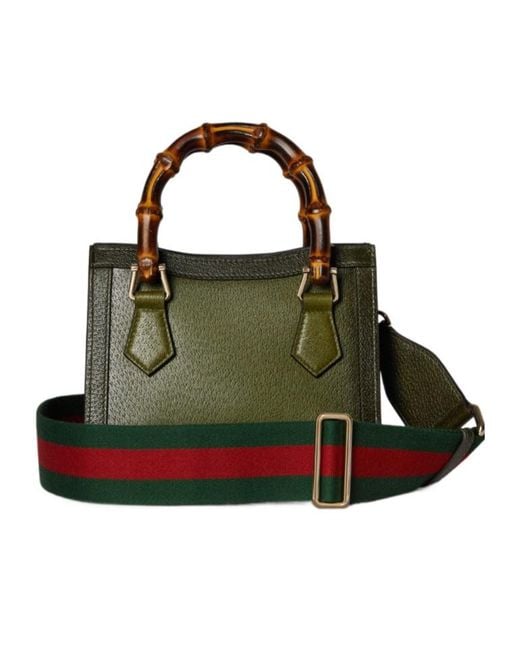 Gucci Green Diana Small Tote Bag
