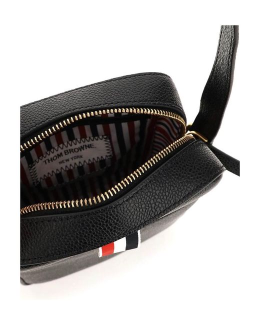 Thom Browne Black Grosgrain-Tab Camera Bag for men