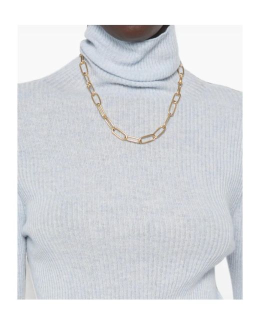 Fabiana Filippi Blue Turtleneck Sweater