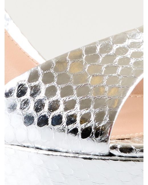 Gianvito Rossi White Round-Toe High-Heeled Sandals