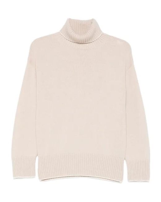 Eleventy Natural Roll-Neck Sweater