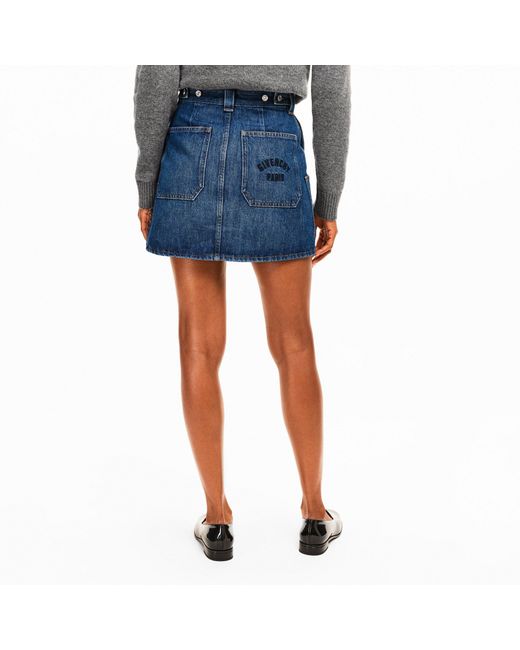 Givenchy Blue Denim Mini Skirt