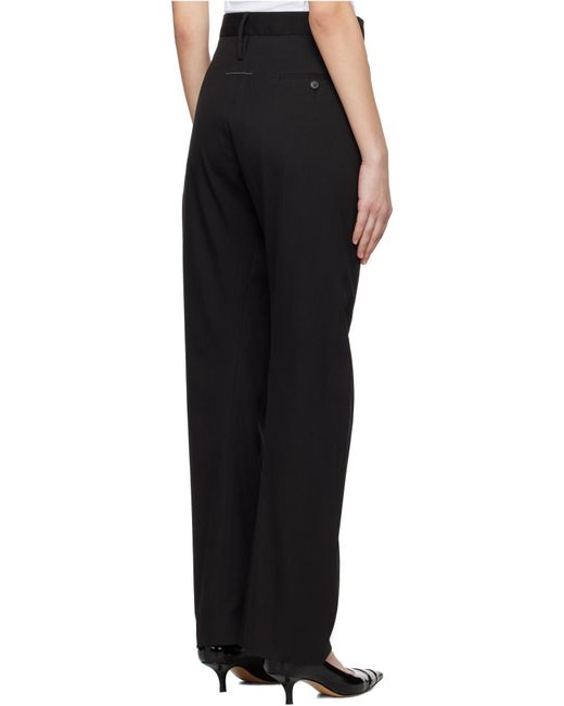 MM6 by Maison Martin Margiela Black Gabardine Trousers