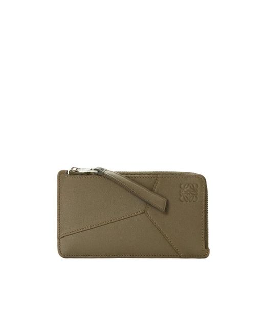 Loewe Green Zipper Card Holder for men