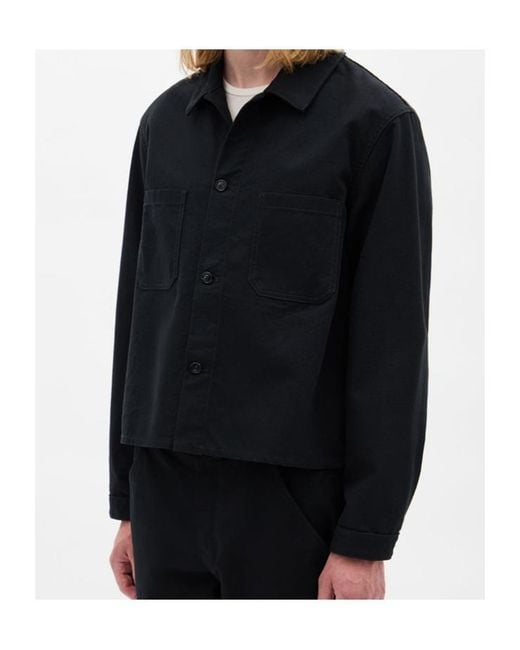 Ann Demeulemeester Black Boxy-Fit Shirt Jacket for men