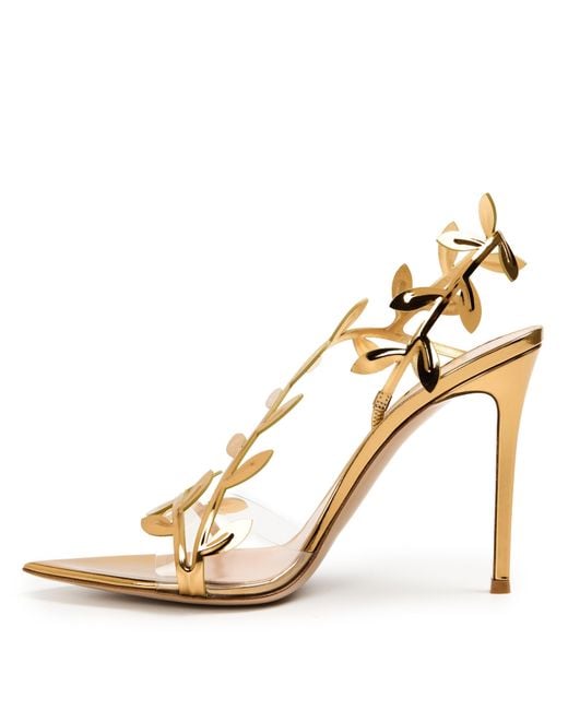 Gianvito Rossi Metallic Simple High-Heeled Sandals