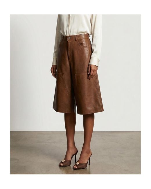Haikure Brown Legacy Wide-Leg Bermuda Shorts