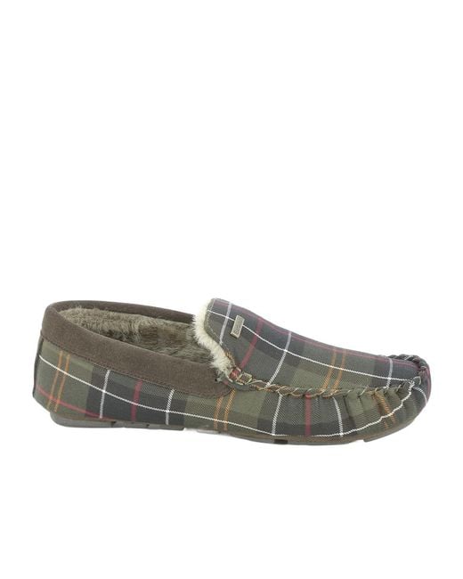 Barbour Gray Round Head Slippers for men