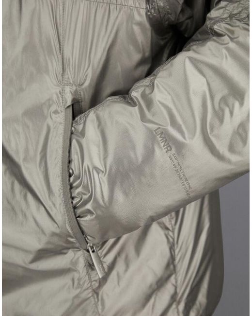 Herno Gray Laminar Metallic Shield Hooded Jacket for men