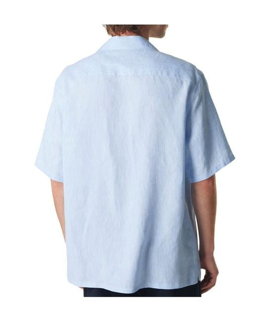 Zegna Blue Short-Sleeved Shirt for men