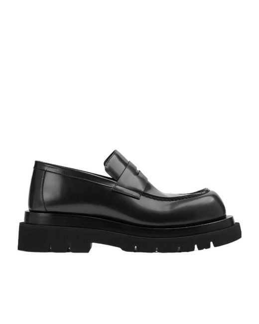 Bottega Veneta Black Chunky Lug Loafers for men