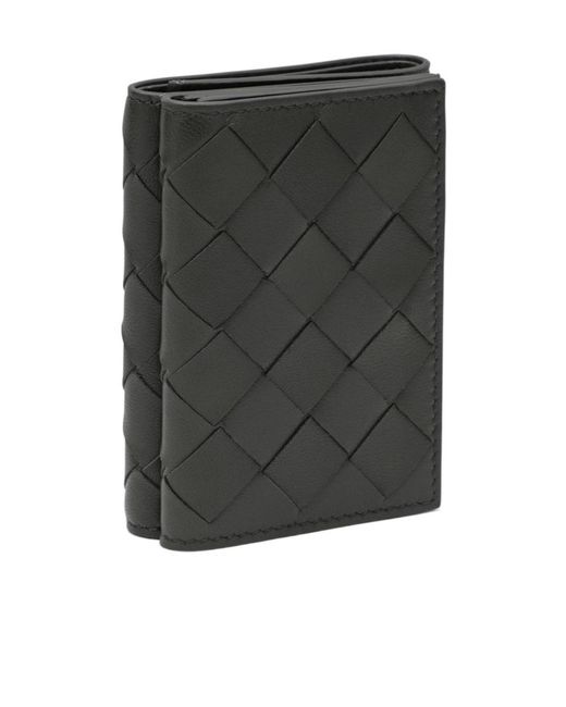 Bottega Veneta Gray Trifold Wallet