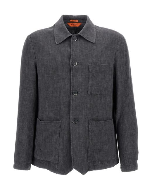 Barena Gray Single-Breasted Blazer for men
