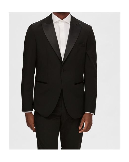 SELECTED Blue Long-Sleeved Suit Jacket for men