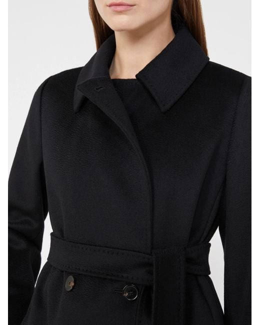 Max Mara Black Studio Bcollag Belted Coat