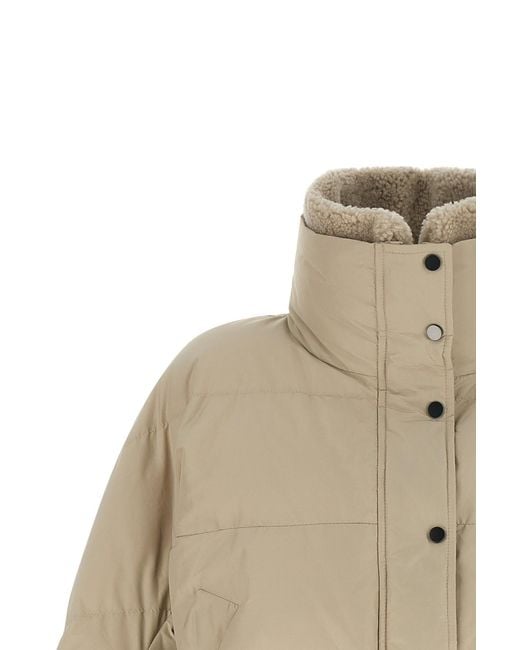 Brunello Cucinelli Natural Cropped Down Jacket