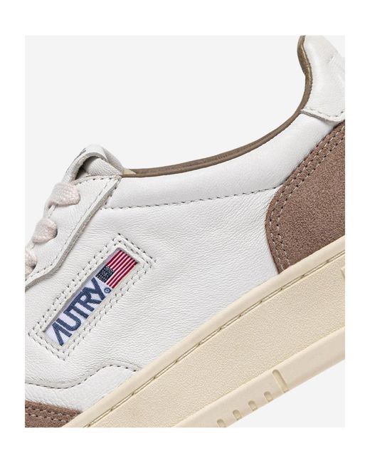 Autry White Medialist Low-Top Sneakers for men