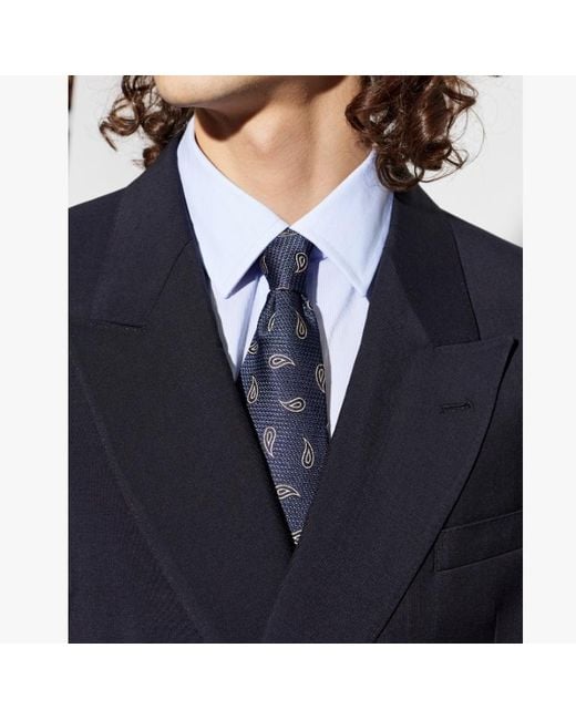 Etro Blue Paisley Pattern Tie for men
