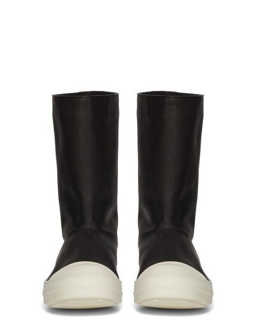 Rick Owens Black High Rubber-Sole Boots for men