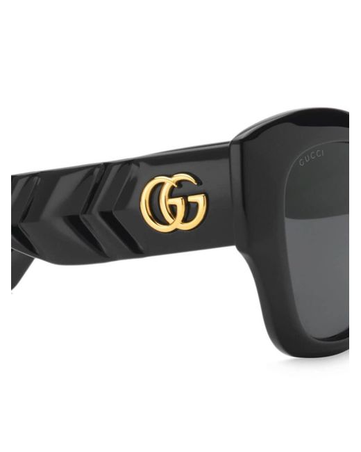 Gucci Black Gg Tinted Cat-Eye Sunglasses