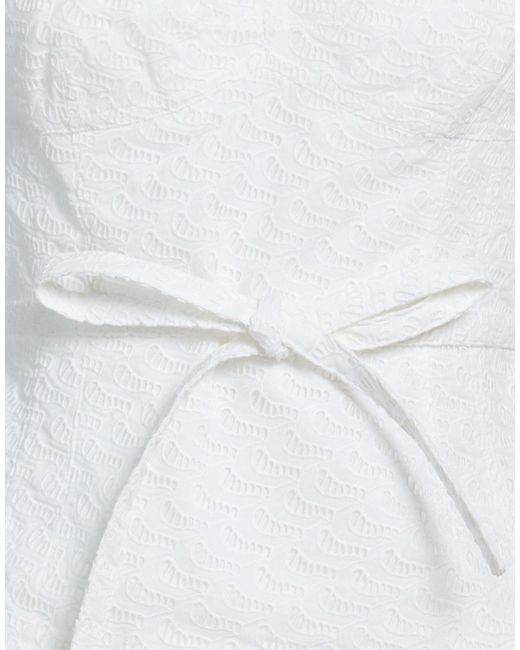 Tory Burch White Solid Color Sleeveless Top