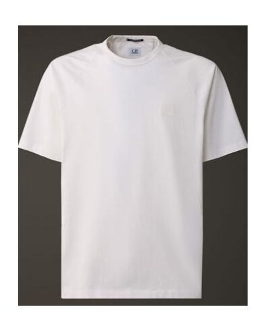 C P Company Black Logo Printed Crewneck T-Shirt for men