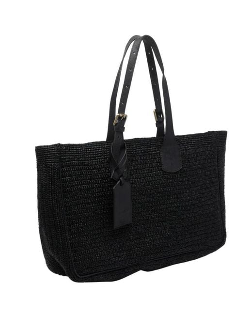 IBELIV Black Set Woven Tote Bag