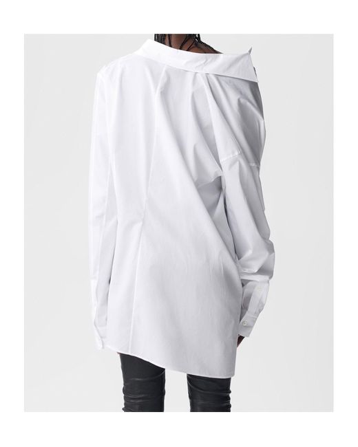 Ann Demeulemeester White Shoulder Shirt