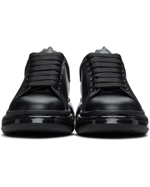 McQueen Black Oversized Low-Top Sneakers for men