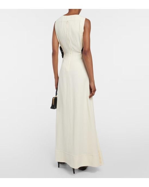 Jil Sander White Knotted Cutout Crêpe Gown