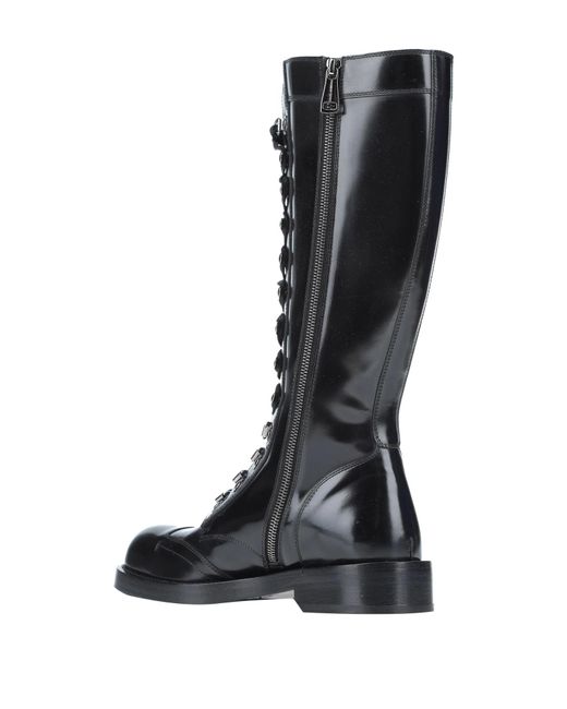 Dolce & Gabbana Black Minimalist Leather Boots