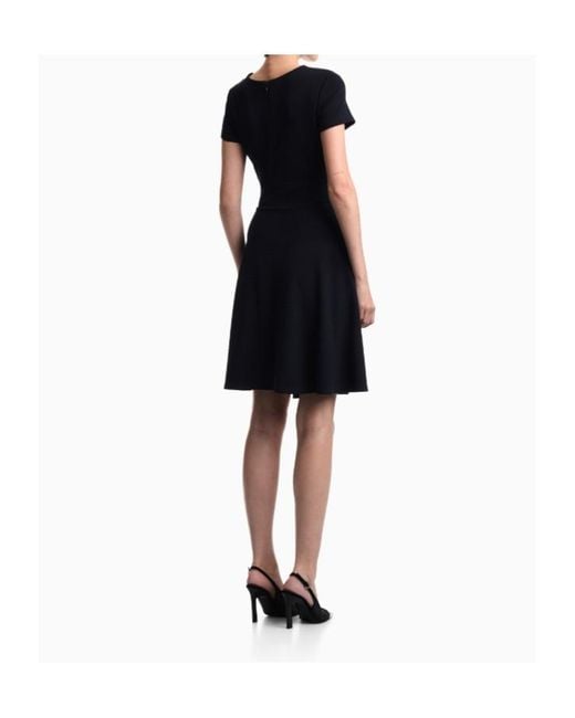 Emporio Armani Blue Short-Sleeve Mini Dress
