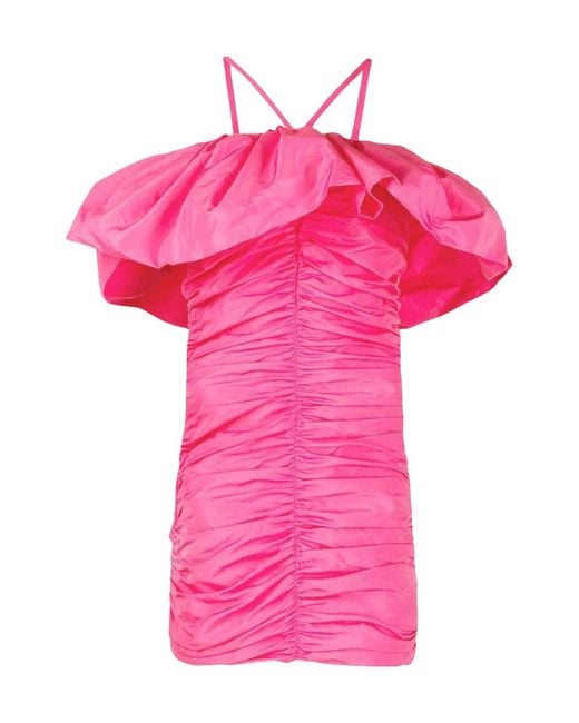 MSGM Pink Pleated Dress
