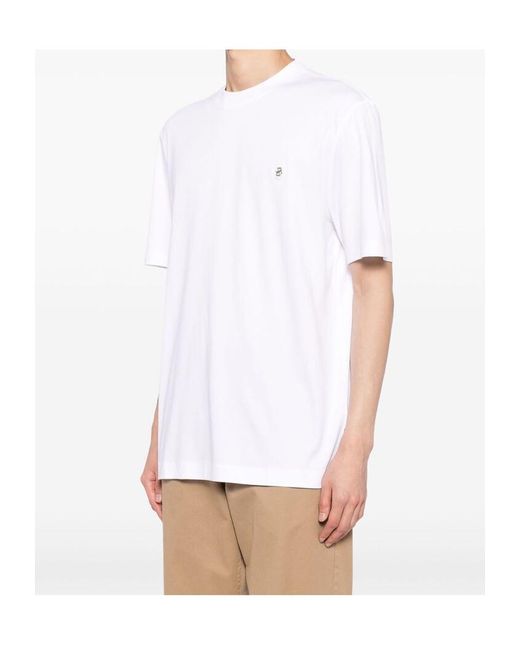 Boss White Boss Double Monogram Patch Crewneck T-Shirt for men