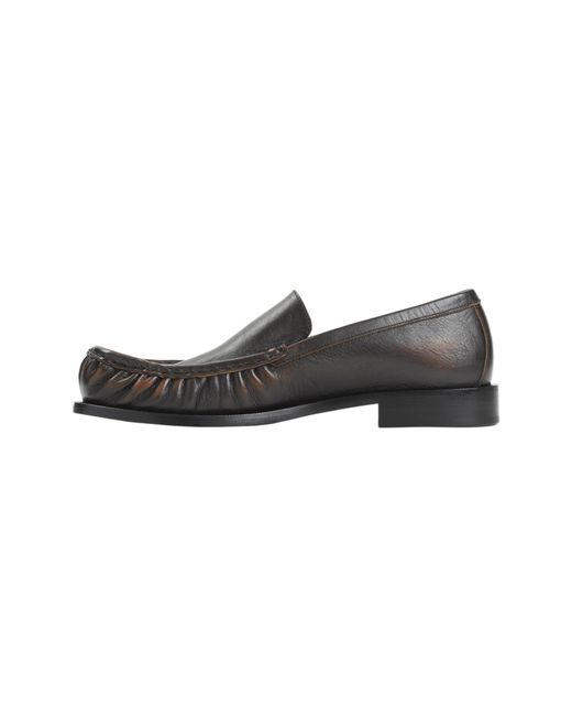Dries Van Noten Black Square Toe Loafers for men