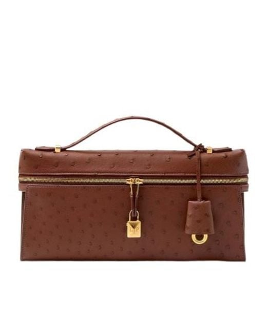 Loro Piana Brown Extra Clutch L29 Tote