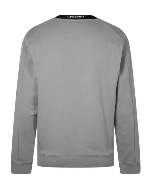C P Company Gray Lens Crew-Neck Sweatshirt for men