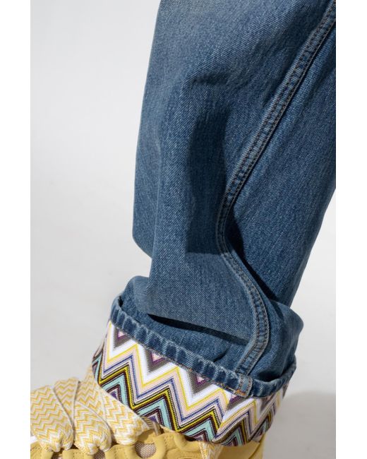 Missoni Blue Straight Leg Jeans for men