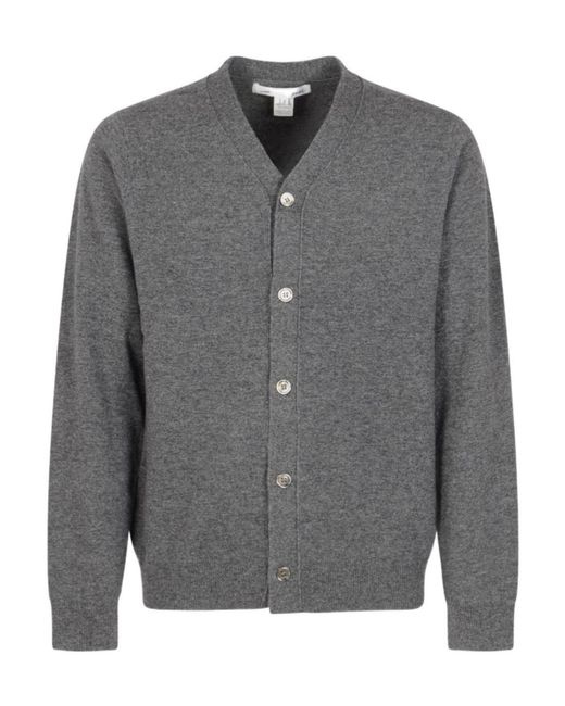 Comme des Garçons Gray Long Sleeve Cardigan for men