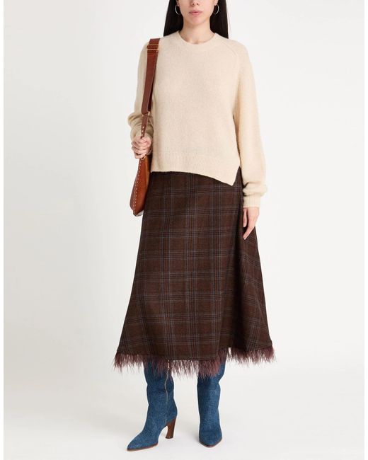 Isabel Marant Natural Solid Long-Sleeve Knit Top