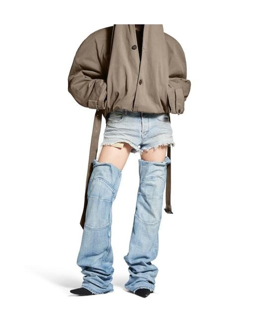 Balenciaga Brown Flipped Hooded Trench Coat