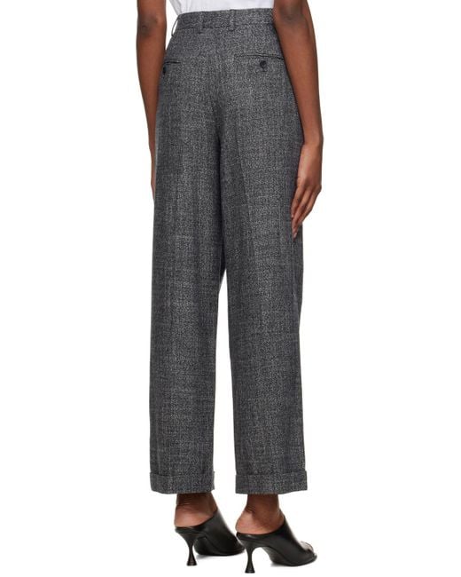 A.P.C. Gray Straight Leg Tailored Trousers