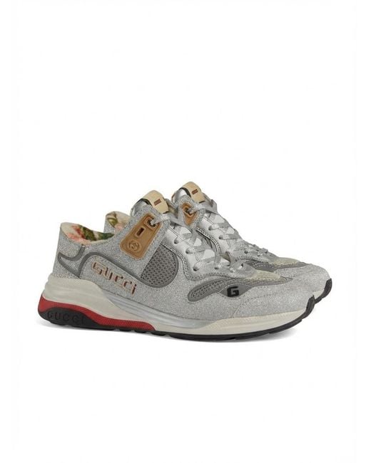 Gucci Gray Ultrapace Low-Top Sneakers