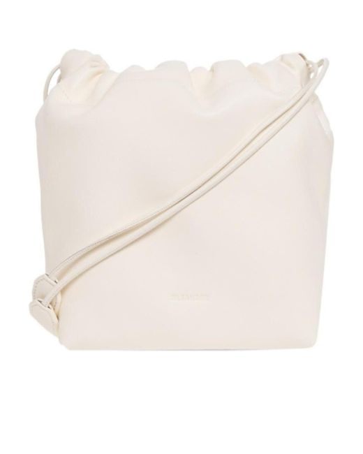 Jil Sander Natural Dumpling Drawstring Shoulder Bag
