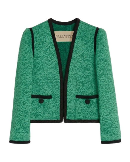 Valentino Green Après L'Hiver Matelassé Jacket