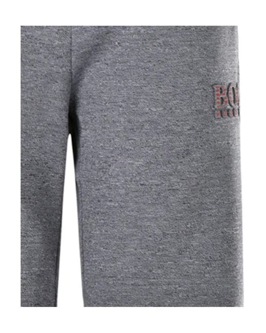 Boss Gray Logo Straight Shorts for men